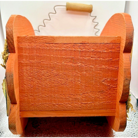 Vintage Fall Decor Wood Basket Hand Crafted - Picture 3 of 8